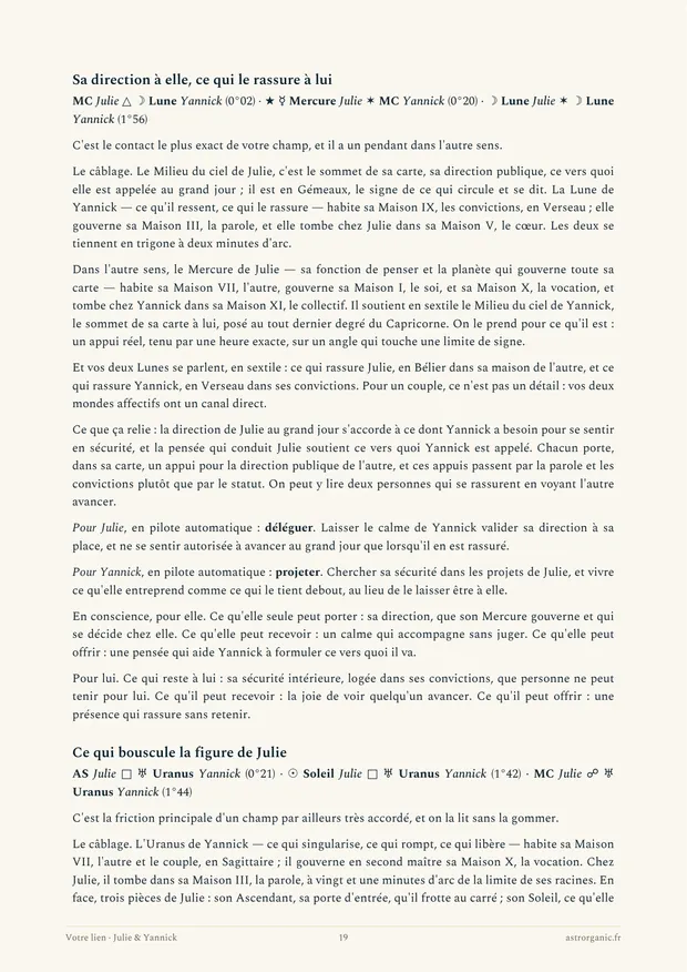 Page de dialogues lus par les maisons