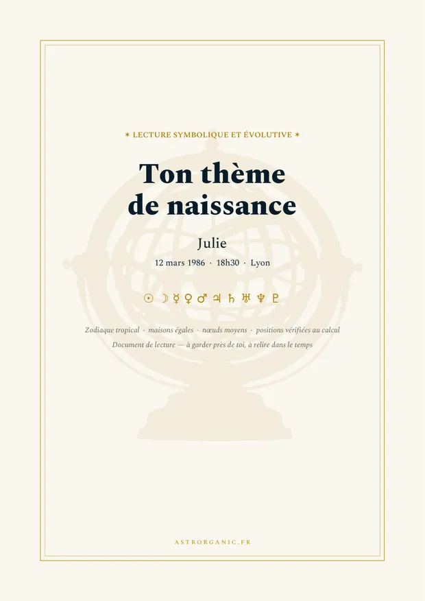 Couverture du thème de démonstration de Julie